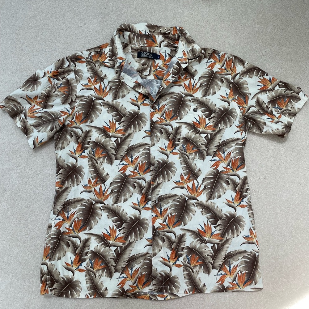 Boca Collection Vintage Men’s Hawaiian Shirt – Large